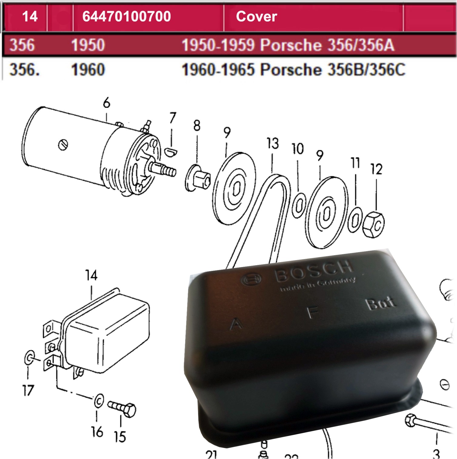 Lai Kam Wah Sdn. Bhd. Specialist in VW Aircooled Parts - 64470100700 - Cover