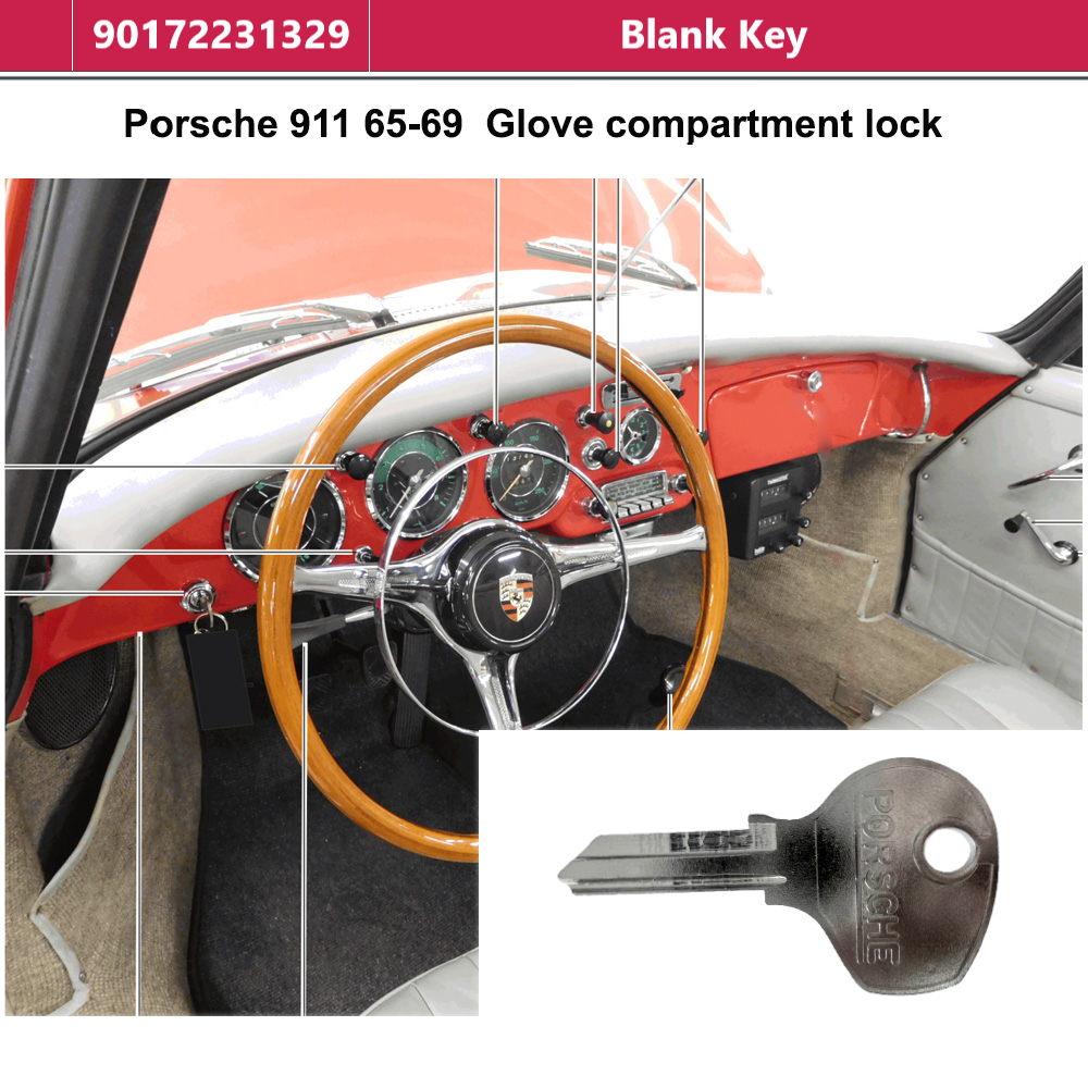 Lai Kam Wah Sdn. Bhd. Specialist in VW Aircooled Parts - 90172231329 - Blank Key - Glove Compartment Lock
