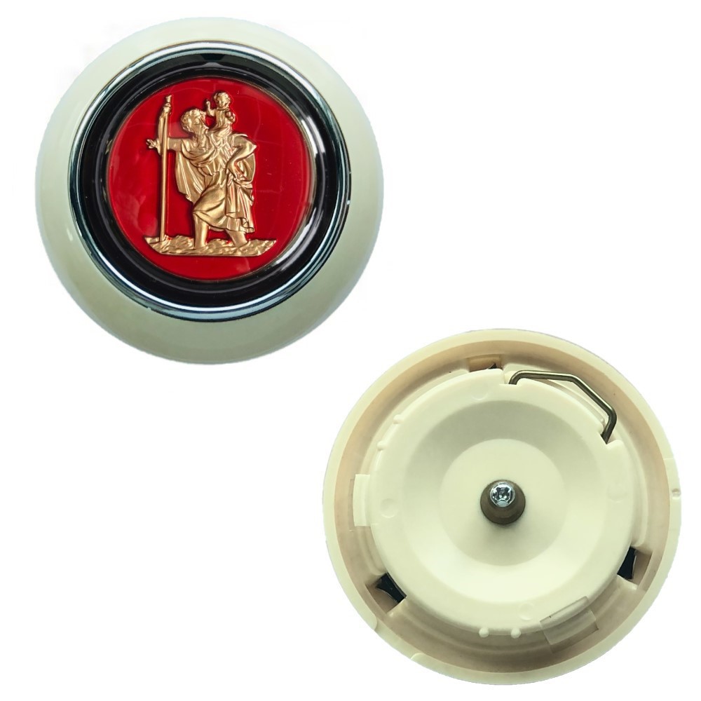 Lai Kam Wah Sdn. Bhd. Specialist in VW Aircooled Parts - SC-01 - ST.Christopher Vintage Horn Button - 80MM