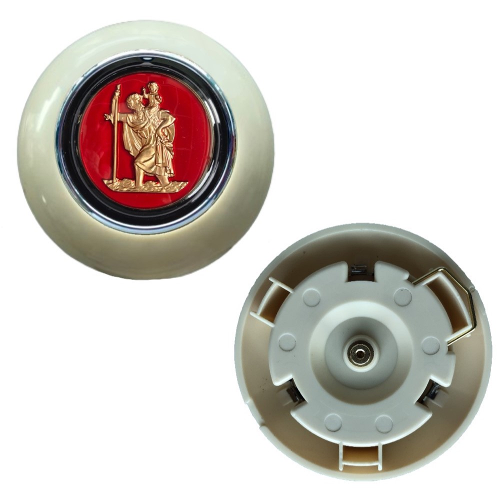 Lai Kam Wah Sdn. Bhd. Specialist in VW Aircooled Parts - SC-03 - ST.Christopher Vintage Horn Button - 63MM