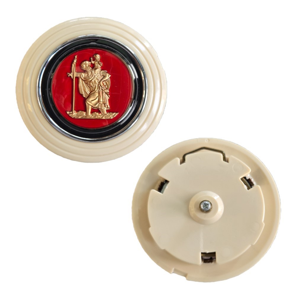 Lai Kam Wah Sdn. Bhd. Specialist in VW Aircooled Parts - SC-05 - ST.Christopher Vintage Horn Button - 80MM