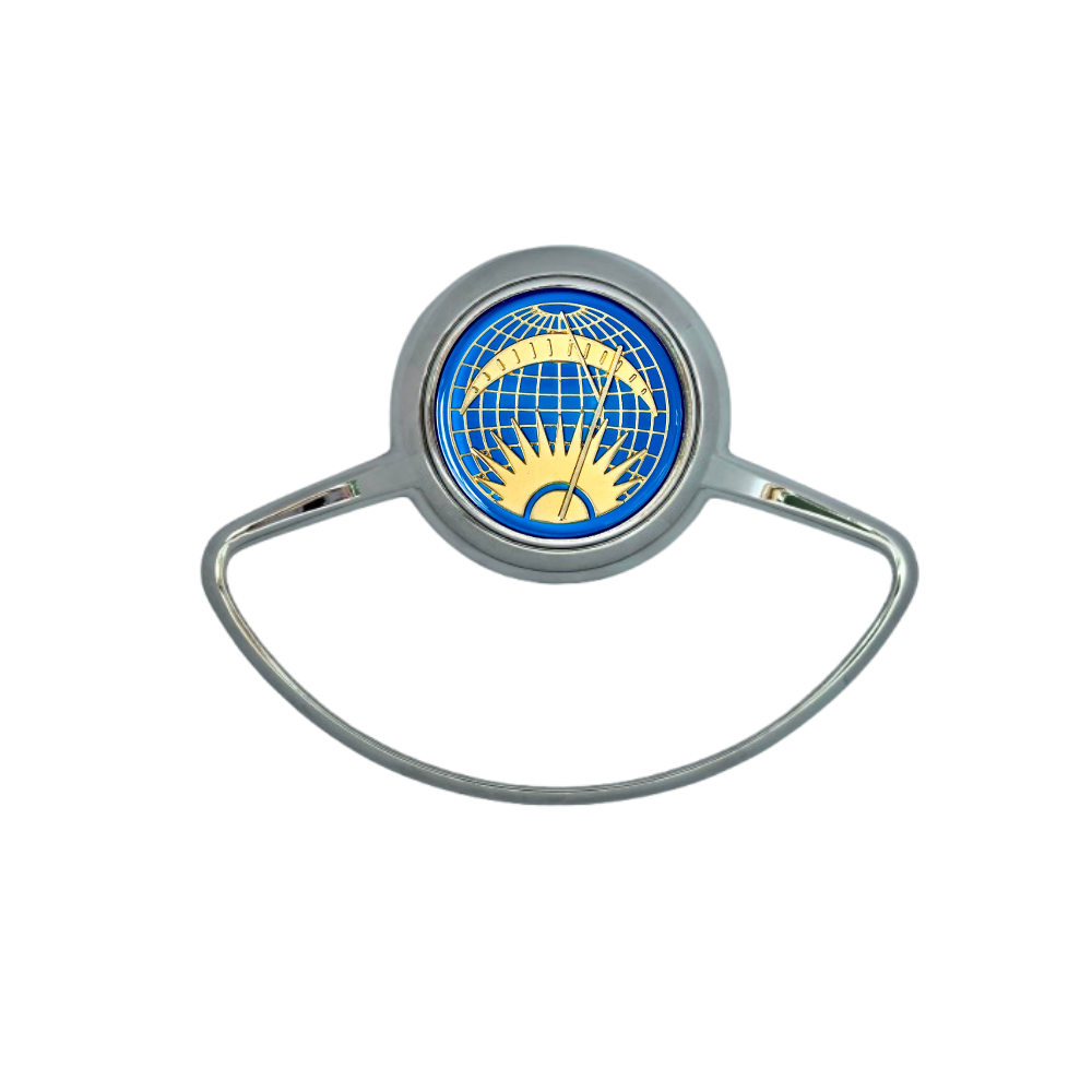 Lai Kam Wah Sdn. Bhd. Specialist in VW Aircooled Parts - 35647209SM - HALF-MOON HORN RING IN ALUMINUM CHROME WITH SUN & MOON HORN BUTTON