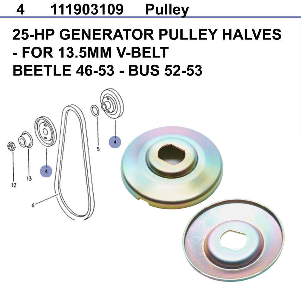 Lai Kam Wah Sdn. Bhd. Specialist in VW Aircooled Parts - 111903109 - Generator Pulley
