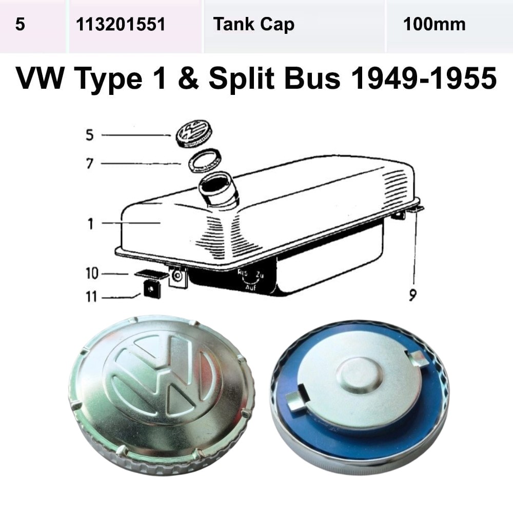 Lai Kam Wah Sdn. Bhd. Specialist in VW Aircooled Parts - 113201551 - Tank Cap - 100MM